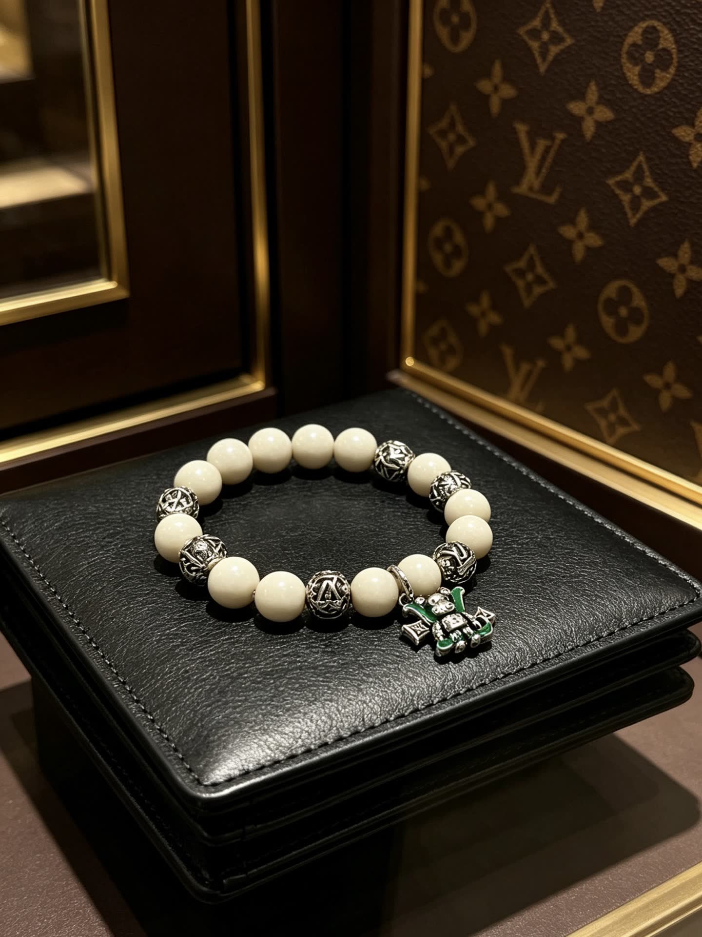 Louis Vuitton Beaded Bracelet with Charm